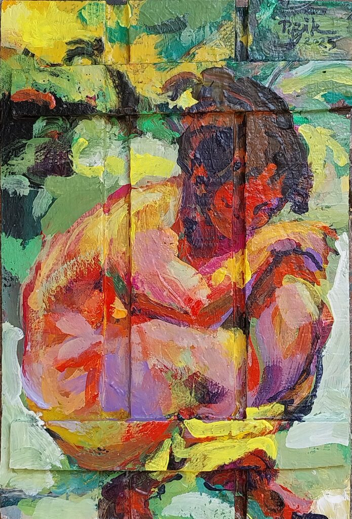 CULOTTE-CITRON_Witold-PYZIK_20×29cm_acryliques-sur-bois-de-cagettes_2025