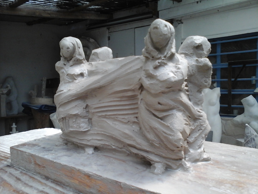 MUTTERSTADT_-Maquette-en-modelage-4-Frauen_PYZIK2019-copie