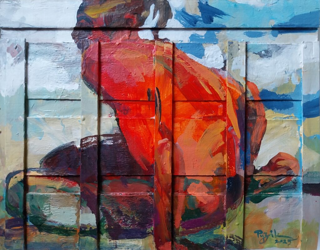 SECONDE_Witold-PYZIK_51×43cm_acryl.-bois-recycle-