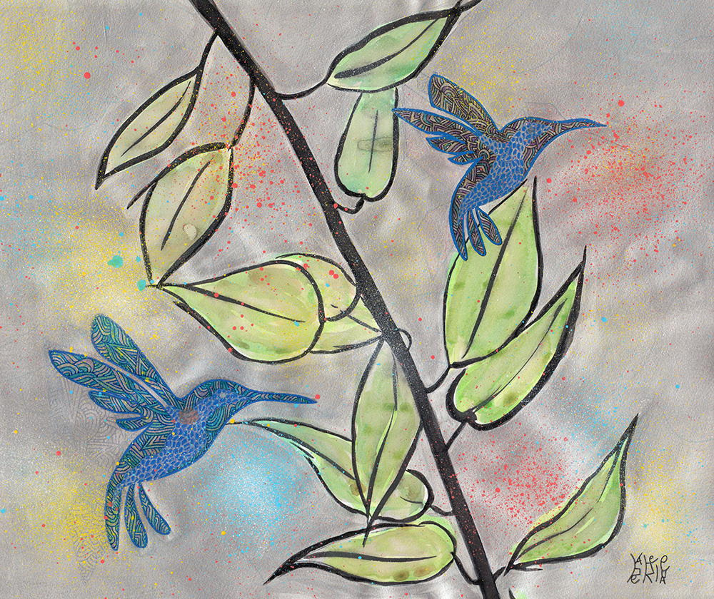 Colibris-La-liberte-des-colibris-40,5x34 cm